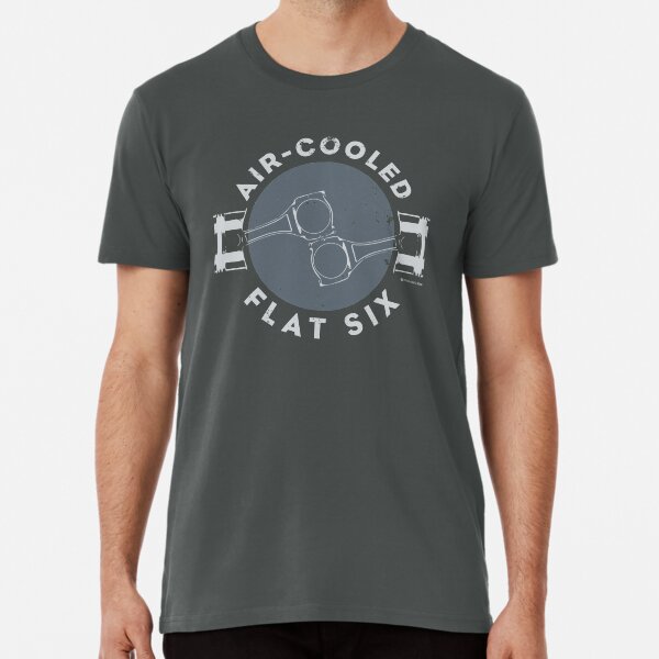 Air-Cooled Flat Six - Grey Premium T-Shirt