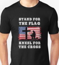 Stand For The Flag Kneel For The Cross American Flag Patriotic Unisex T-Shirt