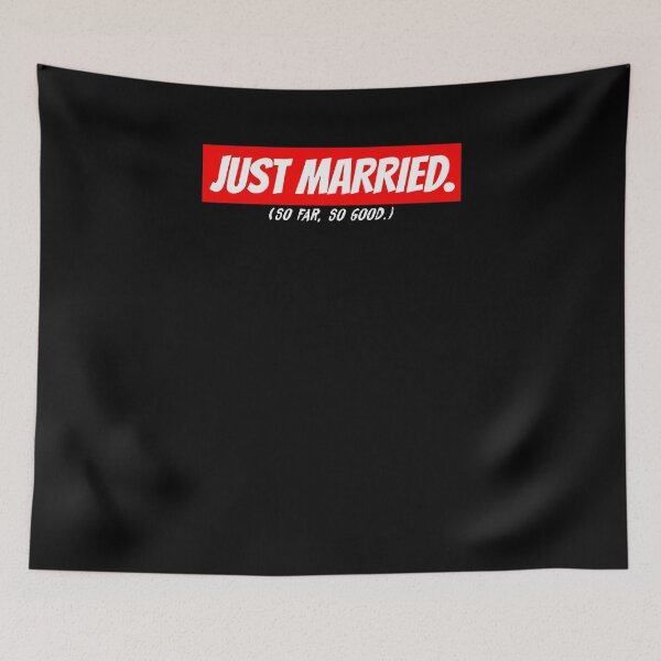 Item preview, Funny Just Married Honeymoon Marriage Husband Wife T-Shirt designed and sold by LookTwice.