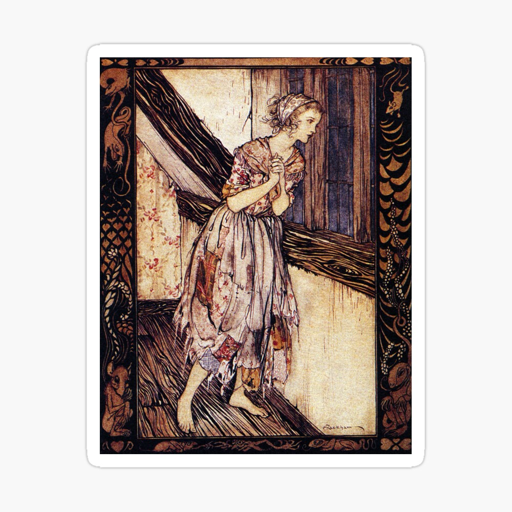 Póster «Cenicienta - Hermanos Grimm - Arthur Rackham» de forgottenbeauty |  Redbubble