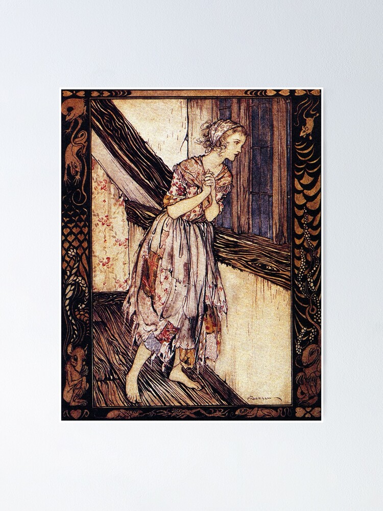 Póster «Cenicienta - Hermanos Grimm - Arthur Rackham» de forgottenbeauty |  Redbubble