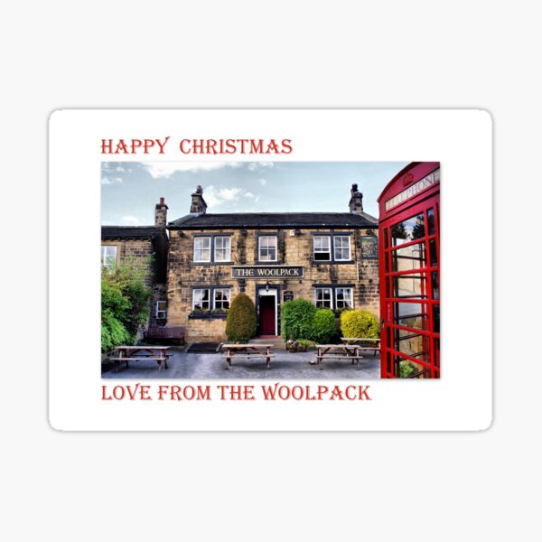 Happy Christmas Love From The Woolpack - Emmerdale Farm Country Sticker