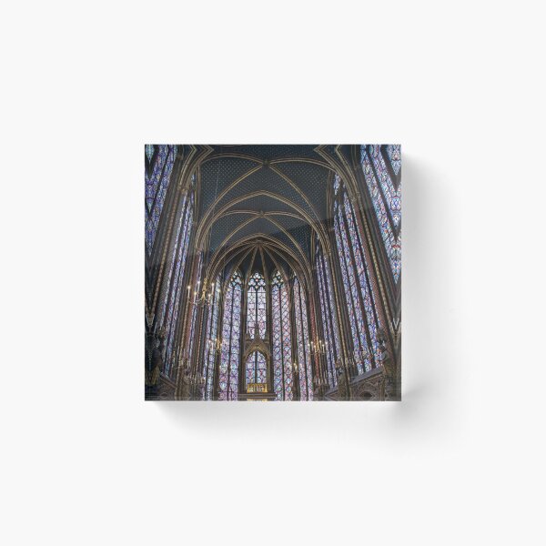interior view of the Sainte-Chapelle in Paris, France Acrylic Block