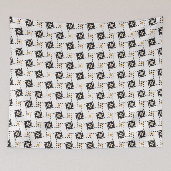 Item preview, Abstract Polka Dot Grid Shapes Black and Yellow designed and sold by Limolida.