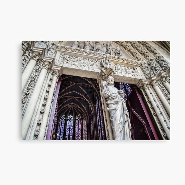 main entrance of the Sainte-Chapelle church in Paris, France Canvas Print