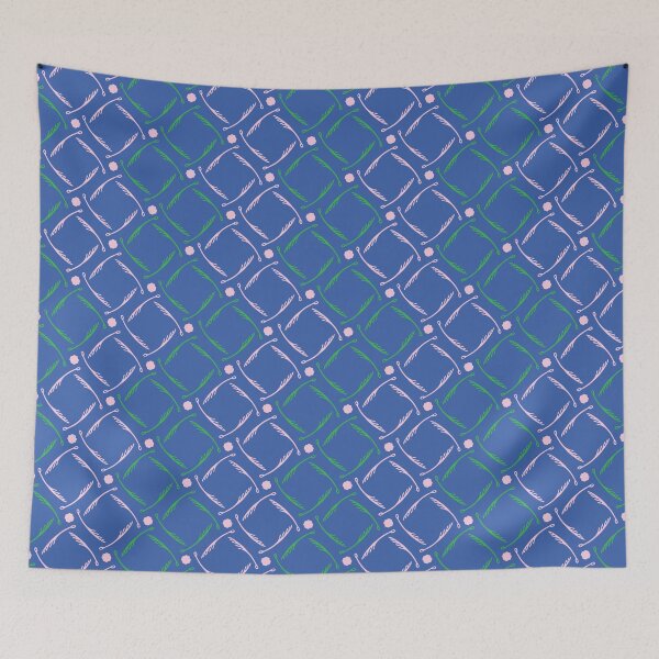Item preview, Blue and Pink Green Abstract Polka Dot Grid Shapes designed and sold by Limolida.
