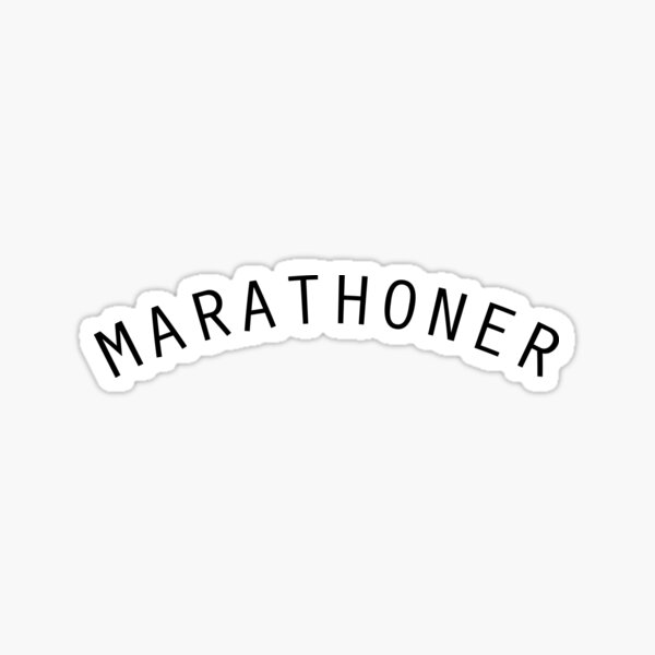 Marathoner- Teal & Black Sticker