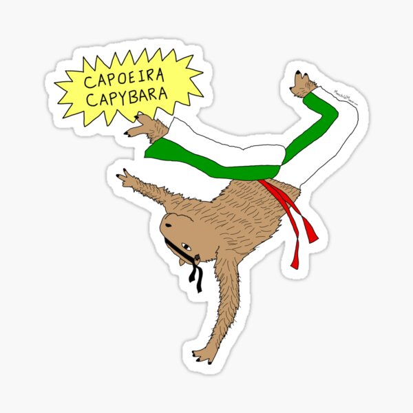Capoeira Capybara Sticker