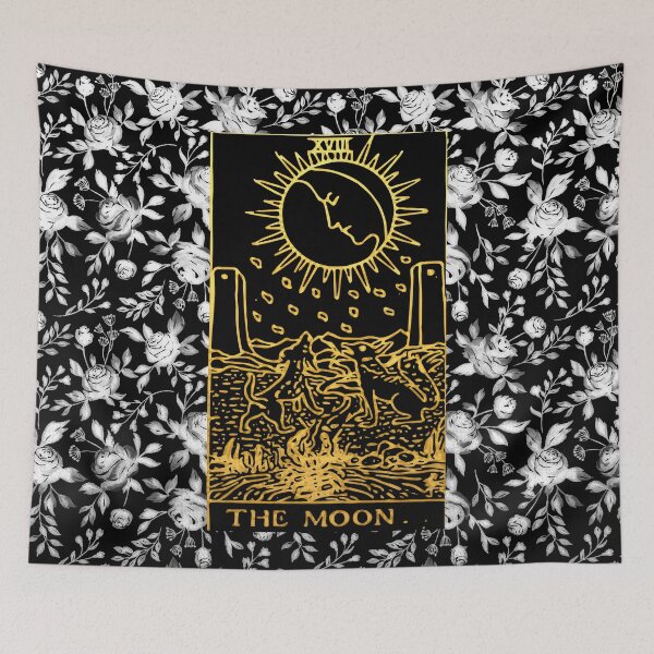 Item preview, Floral tarot print - The Moon designed and sold by Annalee Beer.