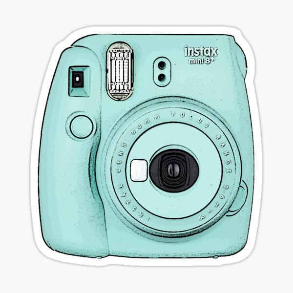 Baby Blue Instax Fujifilm Sticker for Sale by creativeloft