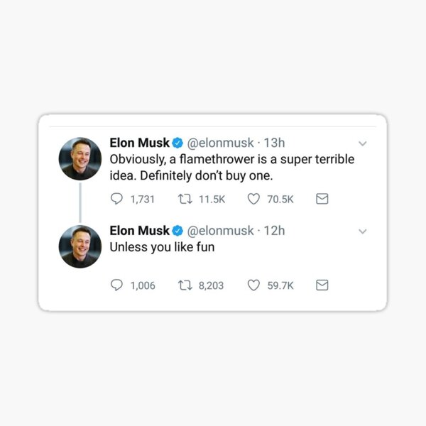 Elon Musk Tweet 2 Sticker
