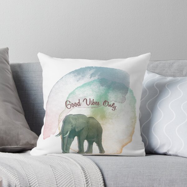 Aperçu de l'œuvre Good Vibes Only Elephant créée et vendue par NauticalImp.