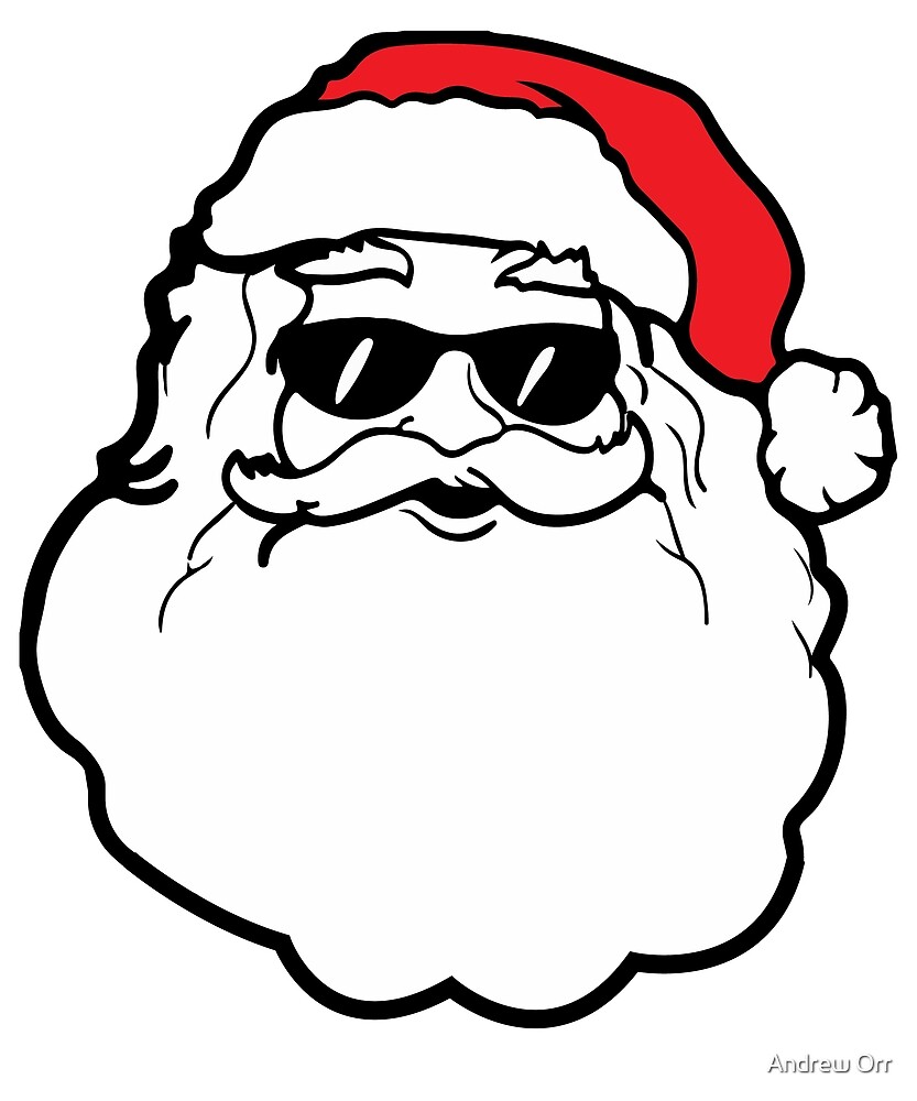 “Cool Santa Wearing Sunglasses” by Andrew Orr | Redbubble
