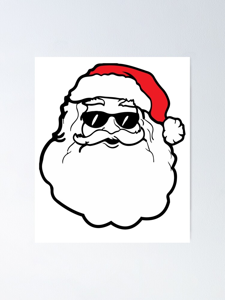 “Cool Santa Wearing Sunglasses” Poster for Sale by Soulfire86 | Redbubble