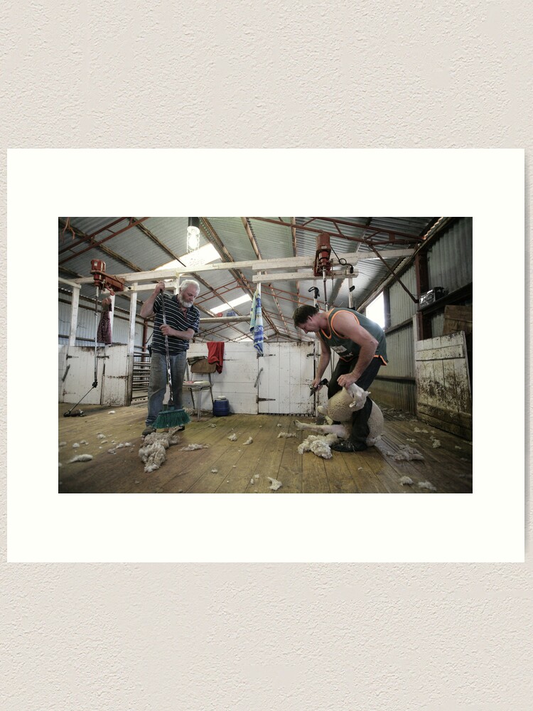 Thumbnail 1 of 3, Art Print, Shearers, Logan, Victoria, Australia designed and sold by Chockstone.