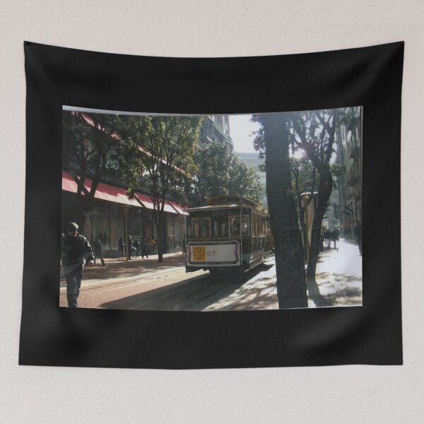 Item preview, Cable Car On Sunny Tree Lined Street in S.F designed and sold by RobynLee.
