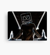 Art Black Marshmello Impression sur toile