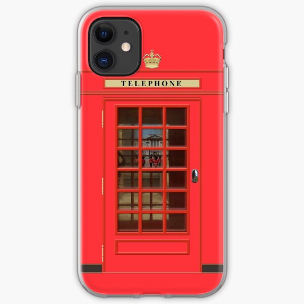British Red Phone Box with Buckingham Palace iPhone Soft Case
