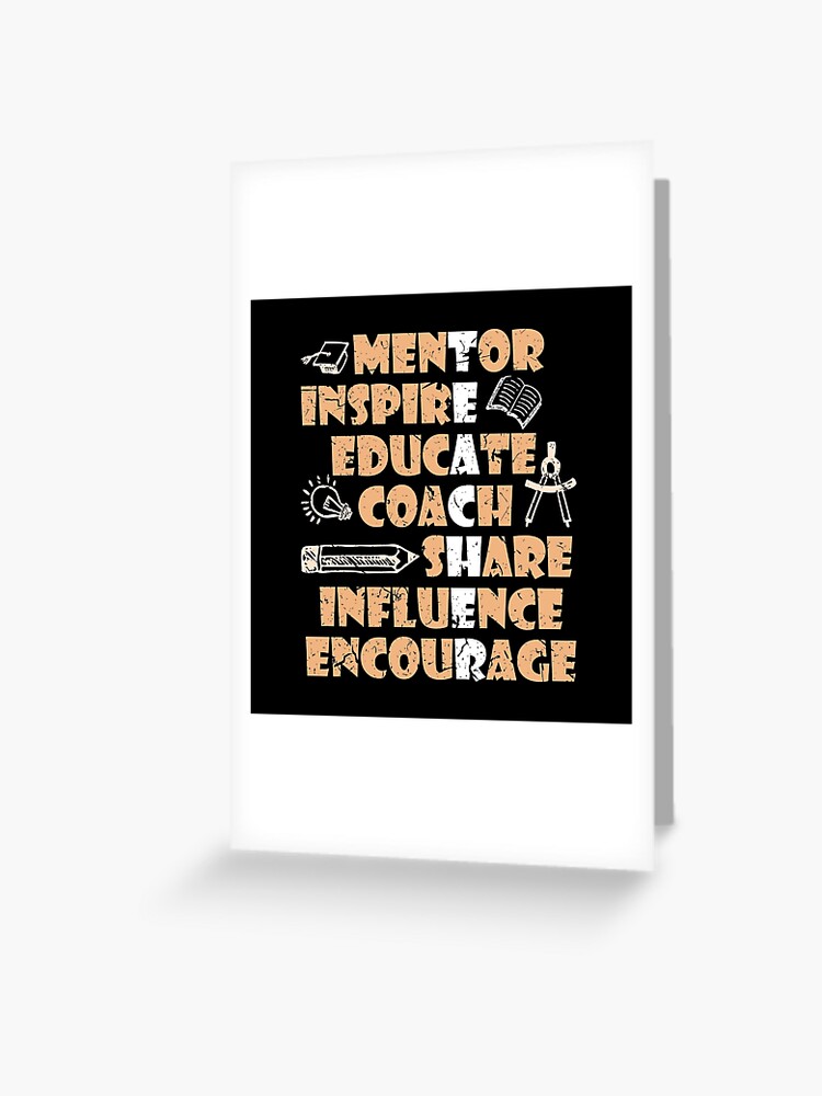 Serious Teacher Mentor Inspire Educate Coach Share Influence Encourage Hoodie