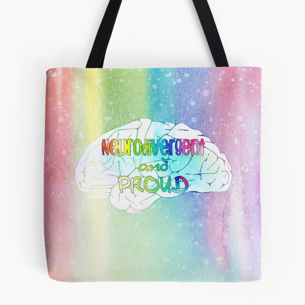 Item preview, Neurodivergent and proud (brain graphic) designed and sold by NatLeBrunDesign.