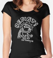 Keith Haring, Resist, 1988 Women's Fitted Scoop T-Shirt