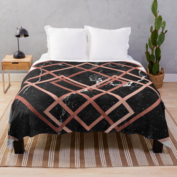 Item preview, Sharp - modern geometric scandinavian marble and rosegold pattern designed and sold by cadinera.