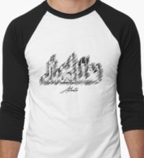 Atlanta graphic scribble skyline Men's Baseball ¾ T-Shirt