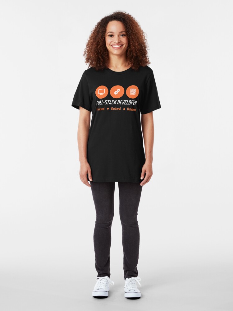 Vista alternativa de Camiseta ajustada fullstack developer full-stack developer
