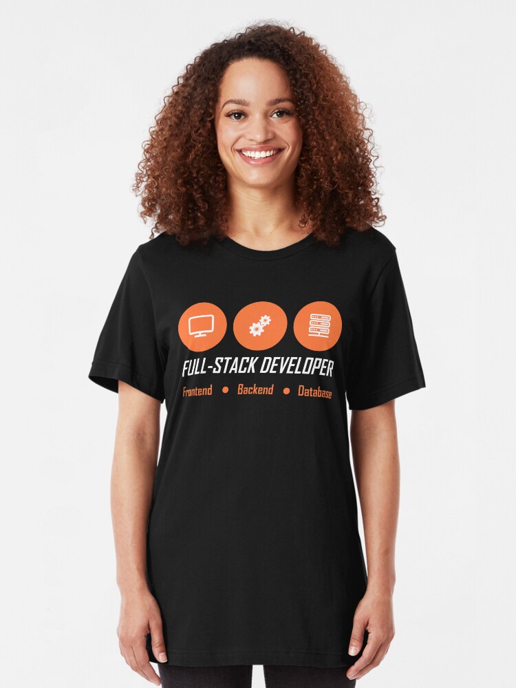 Vista alternativa de Camiseta ajustada fullstack developer full-stack developer
