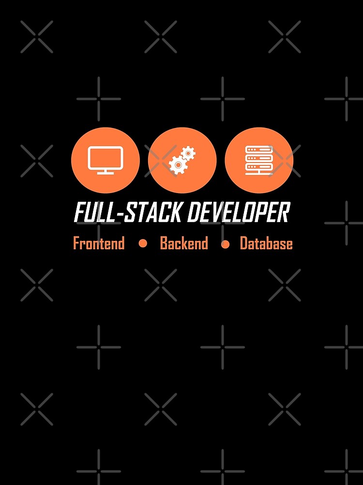 Thumbnail 4 of 4, Graphic T-Shirt, fullstack developer full-stack developer designed and sold by yourgeekside.