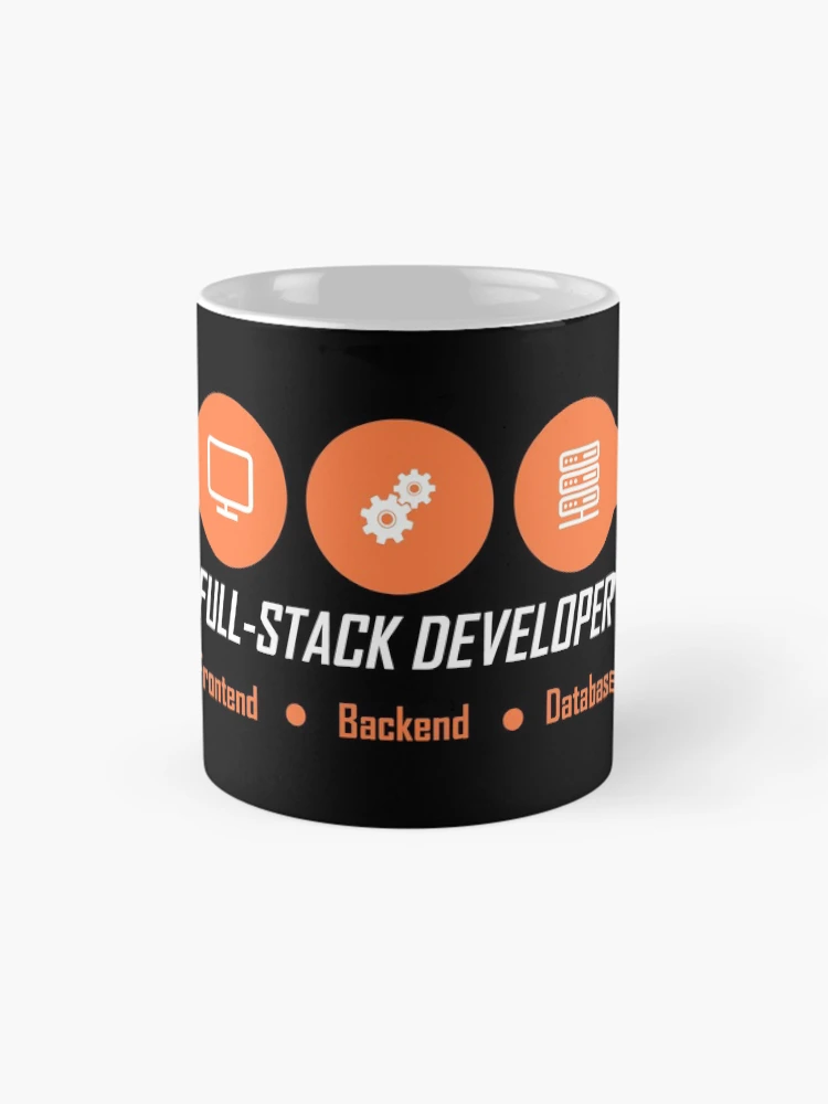 Imagen 4 de 6, Taza de café con la obra fullstack developer full-stack developer, diseñada y vendida por yourgeekside.