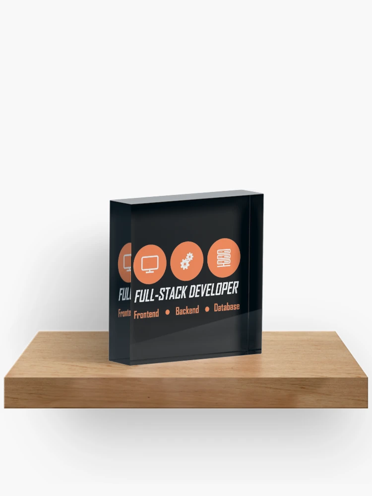 Thumbnail 2 of 5, Acrylic Block, fullstack developer full-stack developer designed and sold by yourgeekside.