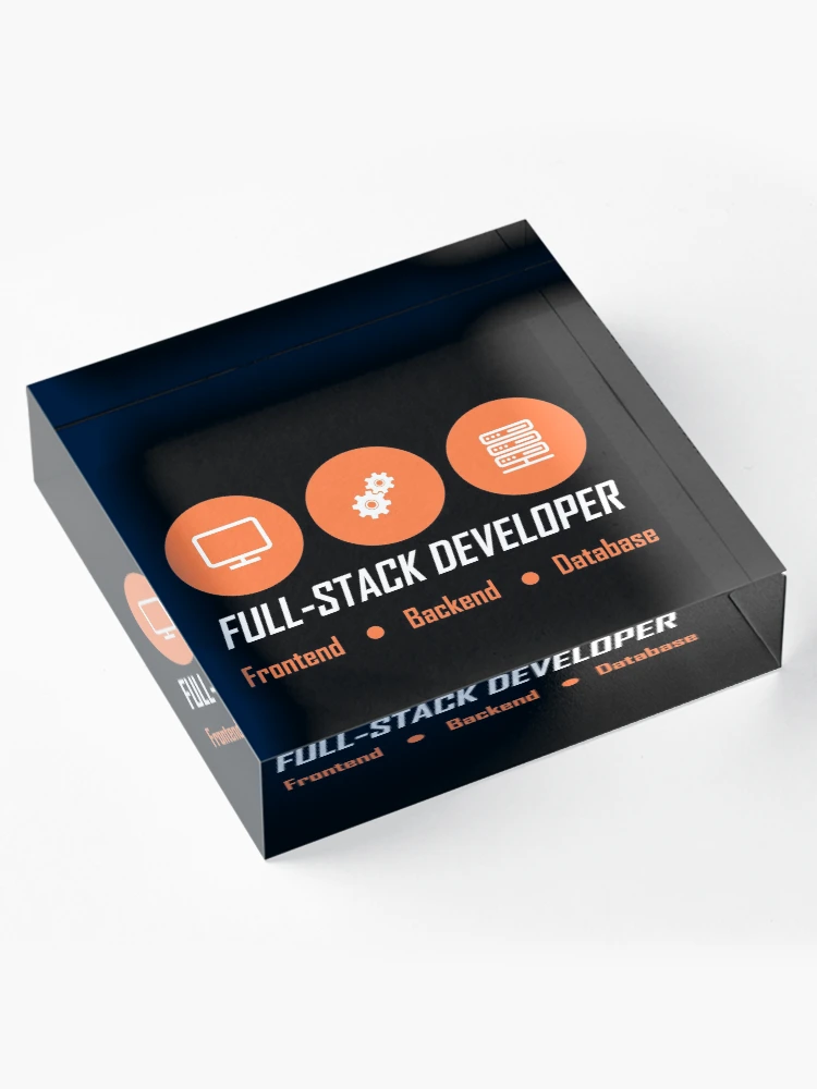 Thumbnail 4 of 5, Acrylic Block, fullstack developer full-stack developer designed and sold by yourgeekside.