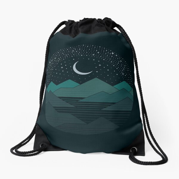 Between The Mountains And The Stars Drawstring Bag
