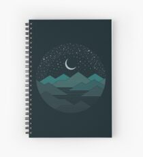 Between The Mountains And The Stars Spiral Notebook