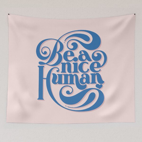Item preview, Be A Nice Human - in pastel designed and sold by noviajonatan.
