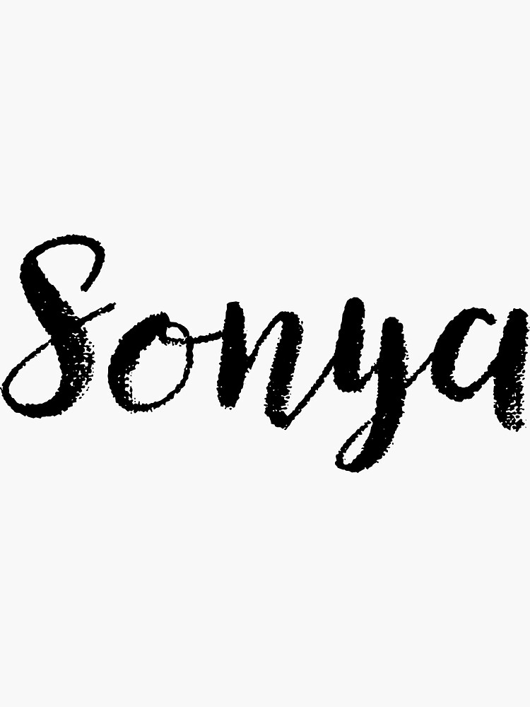 "Sonya Name Stickers Tees Birthday" Sticker for Sale by