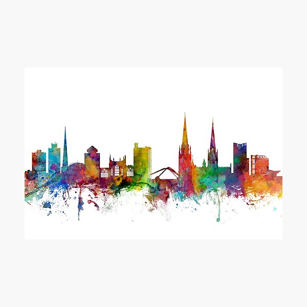 Item preview, Coventry England Skyline designed and sold by ArtPrints.