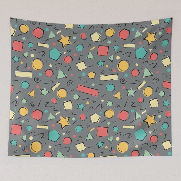 Item preview, Doodle Shapes with Gray Background designed and sold by Katherine Ann.