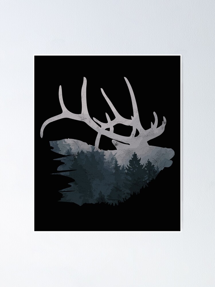 "deer hunter gift red deer forest camping antlers nature wildlife