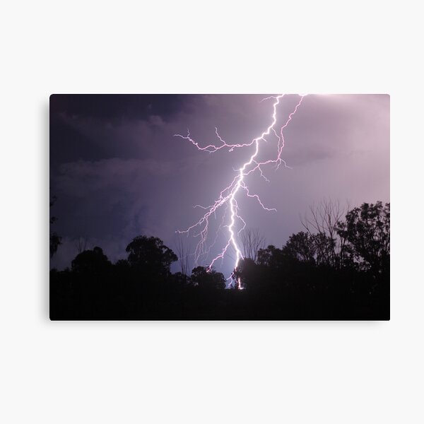 Staccato Lightning west of Warwick Canvas Print