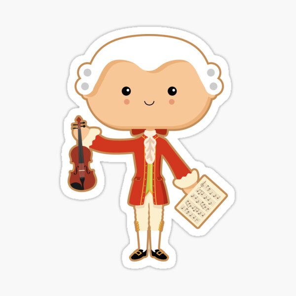 Wolfgang Amadeus Mozart Sticker