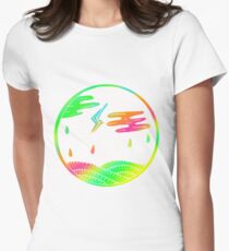 Colorful Rainy Days Design Gift Idea Women's Fitted T-Shirt