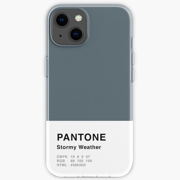 Stormy Weather Grey Pantone Simple Design iPhone Soft Case