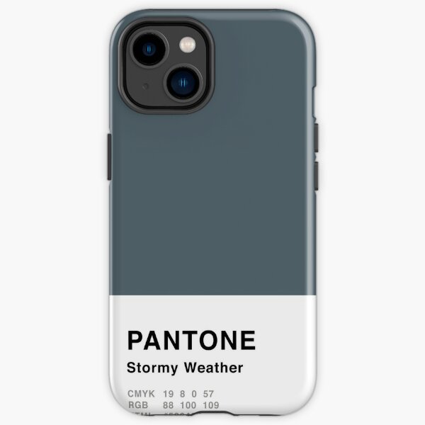 Clima tempestuoso Pantone gris Diseño simple Funda resistente para iPhone