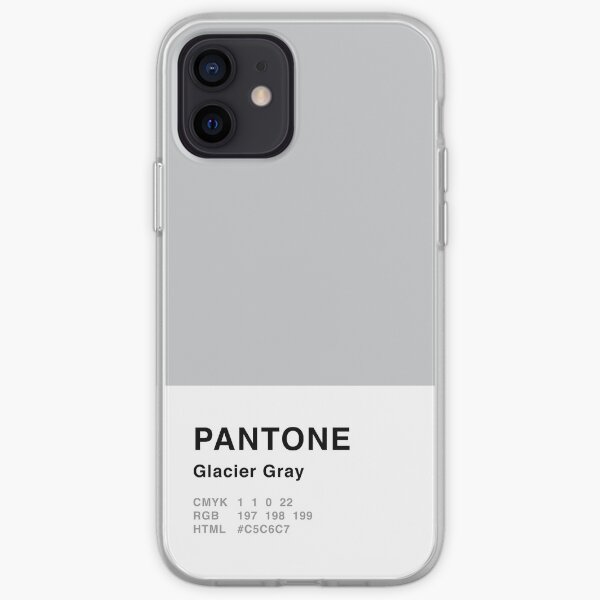 Glacier Gray Pantone Simple Design iPhone Soft Case