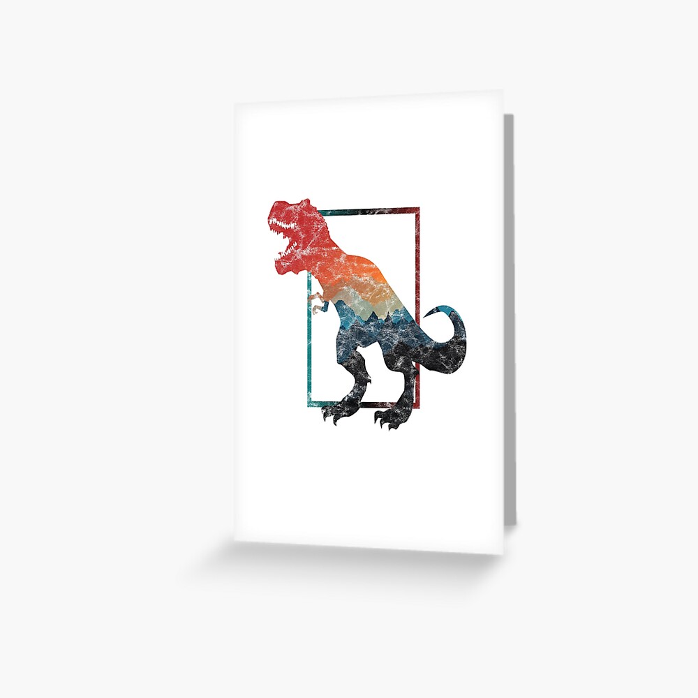 Carte de vœux « Cadeau dinosaure dino histoire enfant lézard monstre t