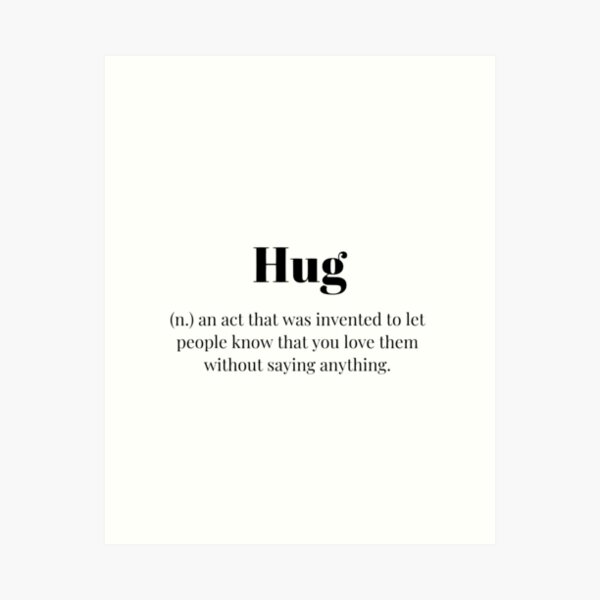 Item preview, Hug - Definition  designed and sold by CreationMunster.