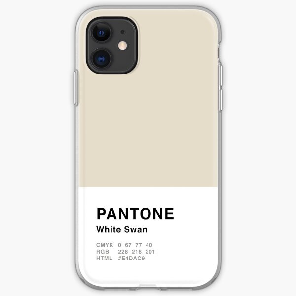 Weißer Schwan Pantone Simple Design iPhone Flexible Hülle