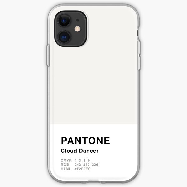 Cloud Dancer Grey Pantone Einfaches Design iPhone Flexible Hülle